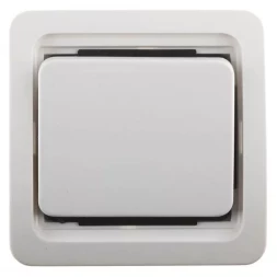 Выключатель СВЕТОЗАР "ГАММА" одноклавишный, без подсветки, цвет белый, 10А/~250В SV-54130-W