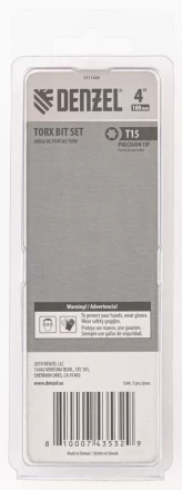 Бита T15x100 мм, 5 шт. Denzel 7711329 купить в Нягани