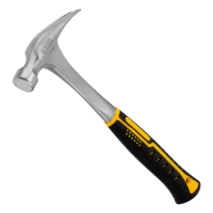 Молоток-гвоздодер 350 г Denzel, цельнометаллический, двухкомпонентная рукоятка 10422 купить в Нягани