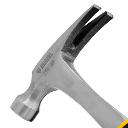 Молоток-гвоздодер 350 г Denzel, цельнометаллический, двухкомпонентная рукоятка 10422 купить в Нягани