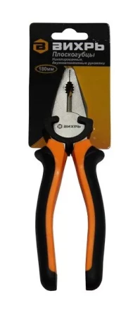 Плоскогубцы 180мм никелированные двухкомпонентные рукоятки Вихрь купить в Нягани