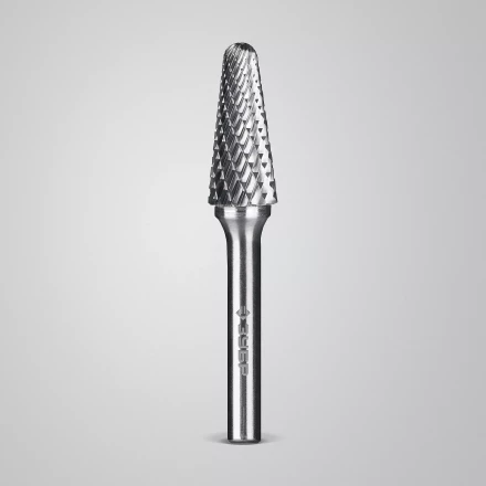 Зубр Твердосплавная борфреза L - конус с закругленным углом 28°, 12 х 28 мм, радиус 3.0 мм (28810-12-28) купить в Нягани