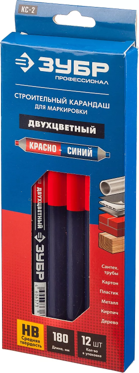 Карандаш разметочный двухцветный серия ПРОФЕССИОНАЛ купить в Нягани