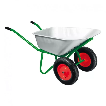 Тачка садово-строительная двухколесная усиленная грузоподъемность 320 кг объем 100 л Kronwerk 689235 купить в Нягани