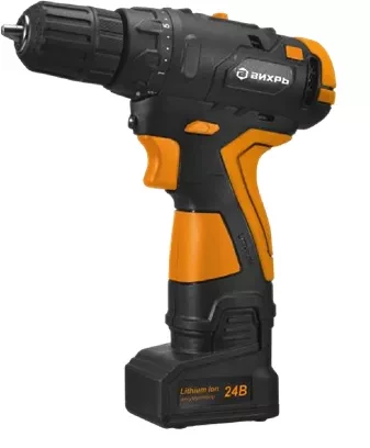 Дрель-шуруповерт аккумуляторная Вихрь ДА-18Л-2К/Б бесщеточный двигатель купить в Нягани
