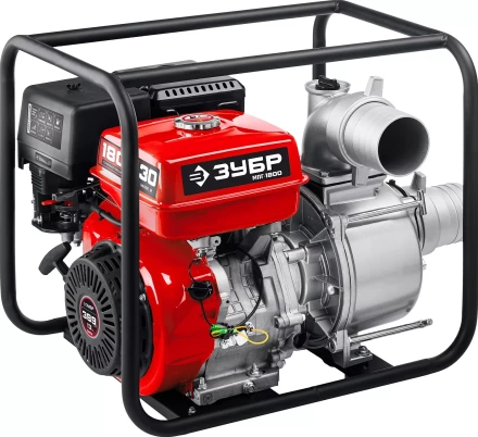 ЗУБР 1800 л/мин, мотопомпа бензиновая для грязной воды (МПГ-1800) купить в Нягани