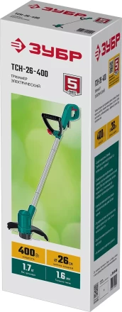 ЗУБР 400 Вт, ш/с 26 см, сетевой триммер (ТСН-26-400) купить в Нягани