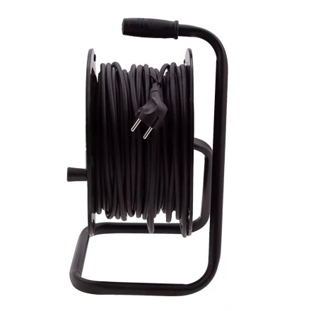 Удлинитель силовой 50 м, 16А, тип УХ10, ПВС, на кабельной катушке, 4 розетки без заземления Сибртех 95865 купить в Нягани