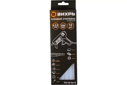 Клеевой стержень Вихрь 11x200 мм, 12 шт 73/5/6/4 купить в Нягани