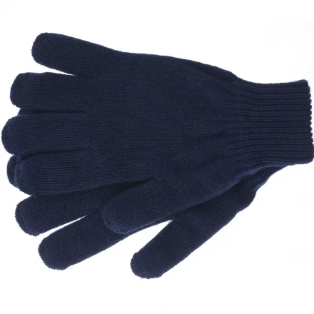 Перчатки трикотажные акрил двойные синий двойная манжета Сибртех Россия 68685 купить в Нягани
