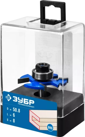 ЗУБР 50.8 x 6 мм, хвостовик 8 мм, фреза горизонтально-пазовая, Профессионал (28757-50.8-6) купить в Нягани