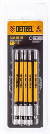 Бита T20x100 мм, 5 шт. Denzel 7711330 купить в Нягани