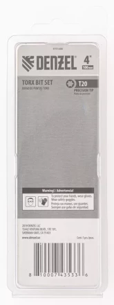Бита T20x100 мм, 5 шт. Denzel 7711330 купить в Нягани