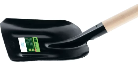 Лопата совковая Сибртех, 220х260х1400 мм, ребра жесткости, деревянный черенок, Россия, 61308 купить в Нягани