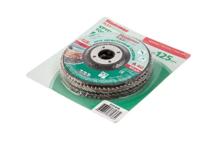 Круг Лепестковый Торцевой (КЛТ) HAMMER КЛТ 1 Ф125х22 Р40 213-016 купить в Нягани