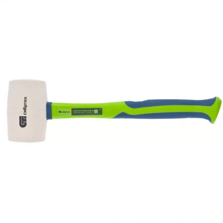 Киянка резиновая 225 г белая резина фибергласовая рукоятка СИБРТЕХ 11166 купить в Нягани