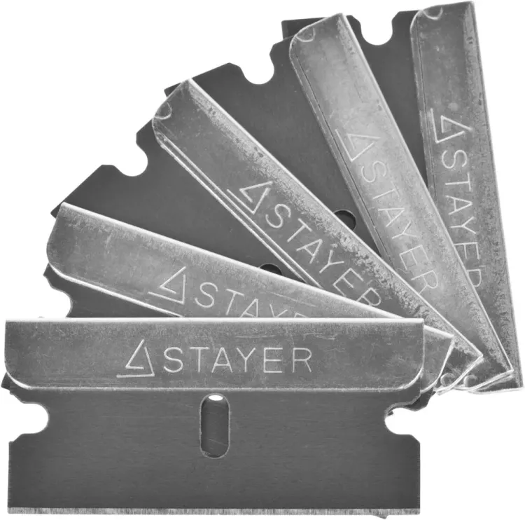 Лезвия STAYER "MASTER" сменные для скребков арт. 0853, 08533, 08535, тип Н01, 40мм, 5шт 08549-S5_z01 купить в Нягани