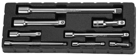 Удлинители набор 1/4&quot; 50-75-150мм    3/8&quot; 75-150мм   1/2&quot;DR 75-125-250мм  8 предметов  S28H08S Jonnesway 47298 купить в Нягани