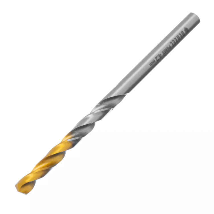 Сверло спиральное по металлу Denzel 4,2 x 75 мм, Р6М5, Golden Tip, 718230 купить в Нягани