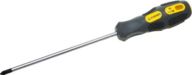 Отвертка STAYER "MAX-GRIP" Regular, Cr-V, намагниченная, PZ №1х200мм 25822-1-200 G купить в Нягани