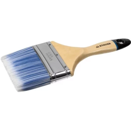 Кисть плоская STAYER &quot;EURO&quot;, &quot;AQUA&quot; для воднодисперсионных и акриловых ЛКМ, искусств щетина, деревян ручка, 4&quot;/100мм 01062-100 купить в Нягани