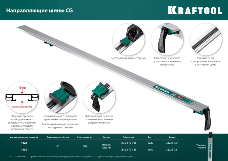 Шина направляющая KRAFTOOL 32235-1.5 купить в Нягани