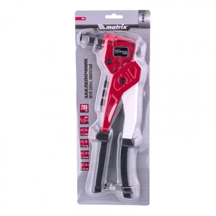 Заклепочник литой поворотный 290 мм 0-360 град заклепки 2,4-3,2-4,0-4,8 мм Pro Matrix 40547 купить в Нягани