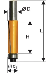 Фреза кромочная прямая ф19х256мм хв 12мм 10528