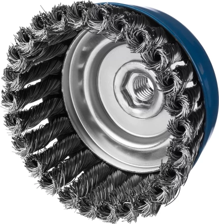 ЗУБР &quot;ПРОФЕССИОНАЛ&quot;. Щетка чашечная для УШМ, плетеные пучки стальной проволоки 0,5мм, 120ммхМ14 35275-120_z02 купить в Нягани