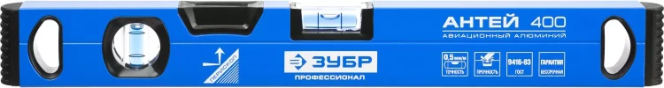 Уровень ЗУБР "ПРОФЕССИОНАЛ" "АНТЕЙ" с перископом, фрезерованная базовая поверхность, 2 цельные противоударные ампулы, 40см 34586-040_z01 купить в Нягани