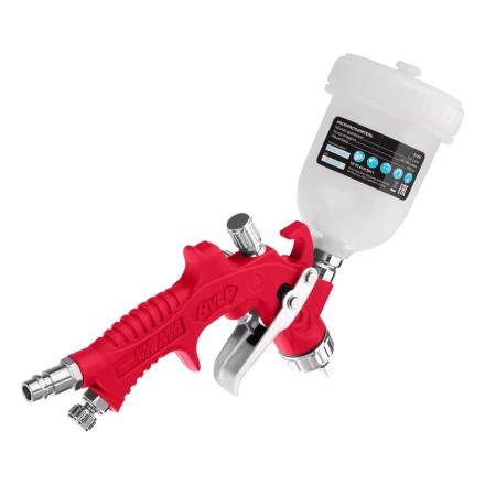 Краскораспылитель HVLP пневмат. с верхним бачком V= 0,1 л, сопло диаметром 0.8 мм// Matrix 57325 купить в Нягани