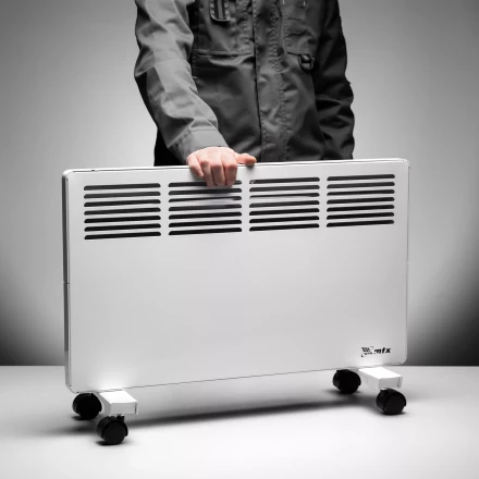 Конвектор электрический КМ-2000.2, 230 В, 2000 Вт, X-образный нагреватель, колеса, термостат // MTX 98126 купить в Нягани