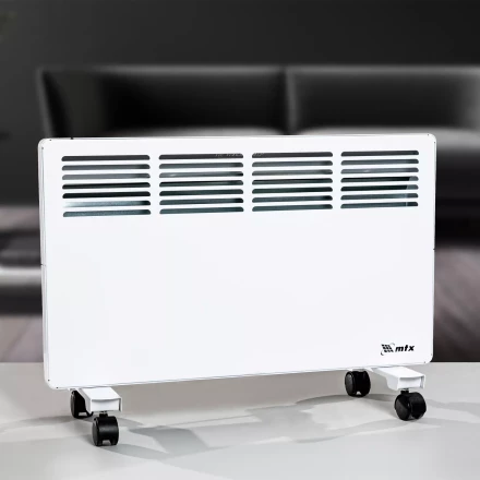 Конвектор электрический КМ-2000.2, 230 В, 2000 Вт, X-образный нагреватель, колеса, термостат // MTX 98126 купить в Нягани