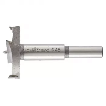 Сверло Форстнера по дереву 45 мм цилиндрический хвостовик СИБРТЕХ 704845 купить в Нягани
