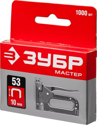Скобы тип 53, 10 мм, закаленные, ЗУБР &quot;МАСТЕР&quot; 31625-10, 1000 шт 31625-10 купить в Нягани