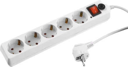 Сетевой фильтр STAYER &quot;MASTER&quot; электрический, 5 гнезд, макс. мощн. 2200 Вт, 3м 55066-3 купить в Нягани