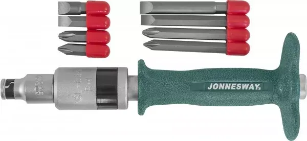 Ударная отвертка SL8  SL10  36мм 80мм   PH2  PH3  36мм 80мм 5 предметов AG010139 Jonnesway 48345 купить в Нягани