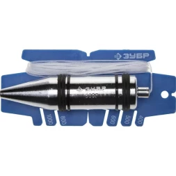 Отвес ЗУБР "ЭКСПЕРТ" строительный со шнуром и безопасным наконечником, 200 г 06347-20_z01