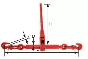 Стяжки цепные для крепления грузов с крюками  р-н 3.2 тонн L=6 метра купить в Нягани