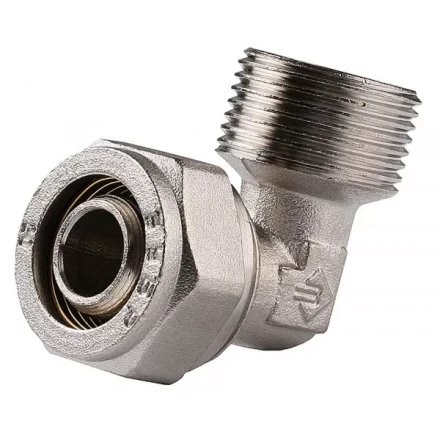 Уголок ЗУБР с наружной резьбой, цанга-штуцер, 3/4&quot;х20х2,0 мм, никель 51409-20-3/4 купить в Нягани