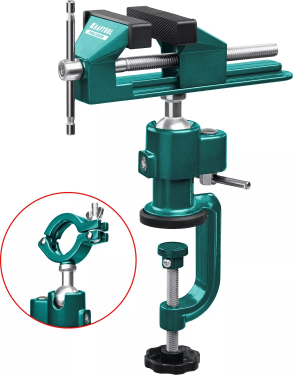 Тиски KRAFTOOL PRECISION шарнирно-поворотные 32711-75 купить в Нягани