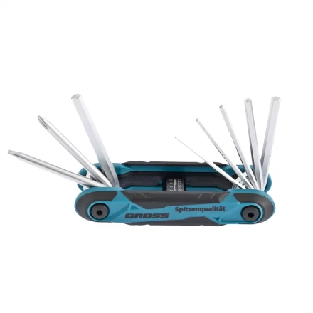 Набор ключей имбусовых универсальный PH SL HEX CrV складные 8 шт Gross 16414 купить в Нягани