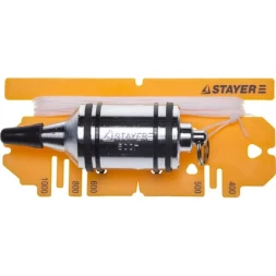 Отвес STAYER "PROFI" строительный со шнуром, с противоударными ободками, 500 г 06352-50