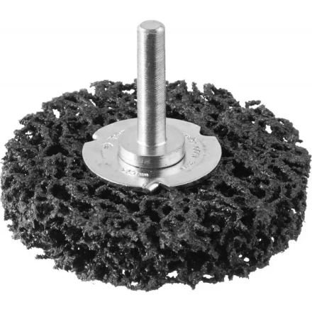 ЗУБР &quot;ПРОФЕССИОНАЛ&quot;. Щетка дисковая для дрели, нейлоновая проволока с абразивным покрытием, с открытой агрессивной структурой, 63мм 35162-063_z01 купить в Нягани