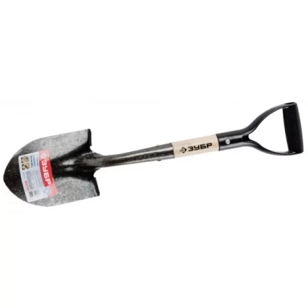 Лопата ЗУБР &quot;МАСТЕР&quot; ЗАВИДОВО автомобильная, деревянный черенок из дуба, пластиковая рукоятка, 210х150x660мм 39355_z01 купить в Нягани