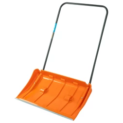 Движок для уборки снега пластиковый, 795х435х1280 мм, стальная рукоятка, усиленный, Сибртех 61669