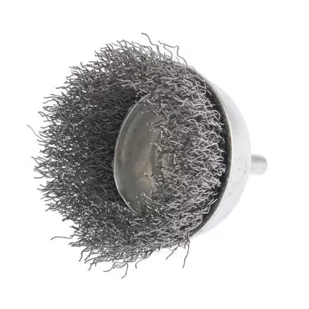 Щетка для дрели, 50 мм, &quot;чашка&quot; со шпилькой, витая проволока 0.3 мм Сибртех 744757 купить в Нягани