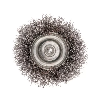Щетка для дрели, 50 мм, &quot;чашка&quot; со шпилькой, витая проволока 0.3 мм Сибртех 744757 купить в Нягани