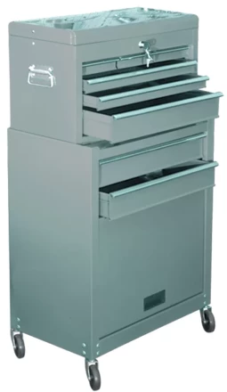 Шкаф для инструмента 2-секционный 600х260х340 мм 616х330х658 мм на колесах 14 ящиков  MATRIX 906605 купить в Нягани