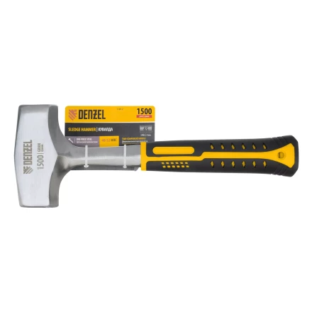 Кувалда 1,5 кг Denzel, цельнометаллическая, двухкомпонентная рукоятка 11012 купить в Нягани